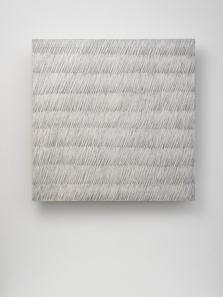 Park Seo-Bo Ecriture (描法) No. 42-73 1973 Pencil and oil on canvas 31 5/16 x 31 1/2 in. (79.5 x 80 cm) © the artist. Photo © White Cube (Ben Westoby)