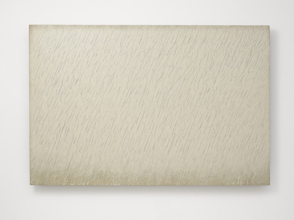 Park Seo-Bo Ecriture (描法) No. 6-67 1967 Pencil and oil on canvas 25 1/2 x 25 1/2 in. (64.8 x 64.8 cm) © the artist. Photo © White Cube (Ben Westoby)