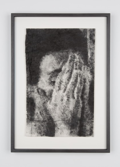 Portrait de Garance 8 2015/2016 Pencil lead and charcoal on fabric 75 x 76 x 3,5 cm (29 1/2 x 29 7/8 x 1 3/8 in.) 