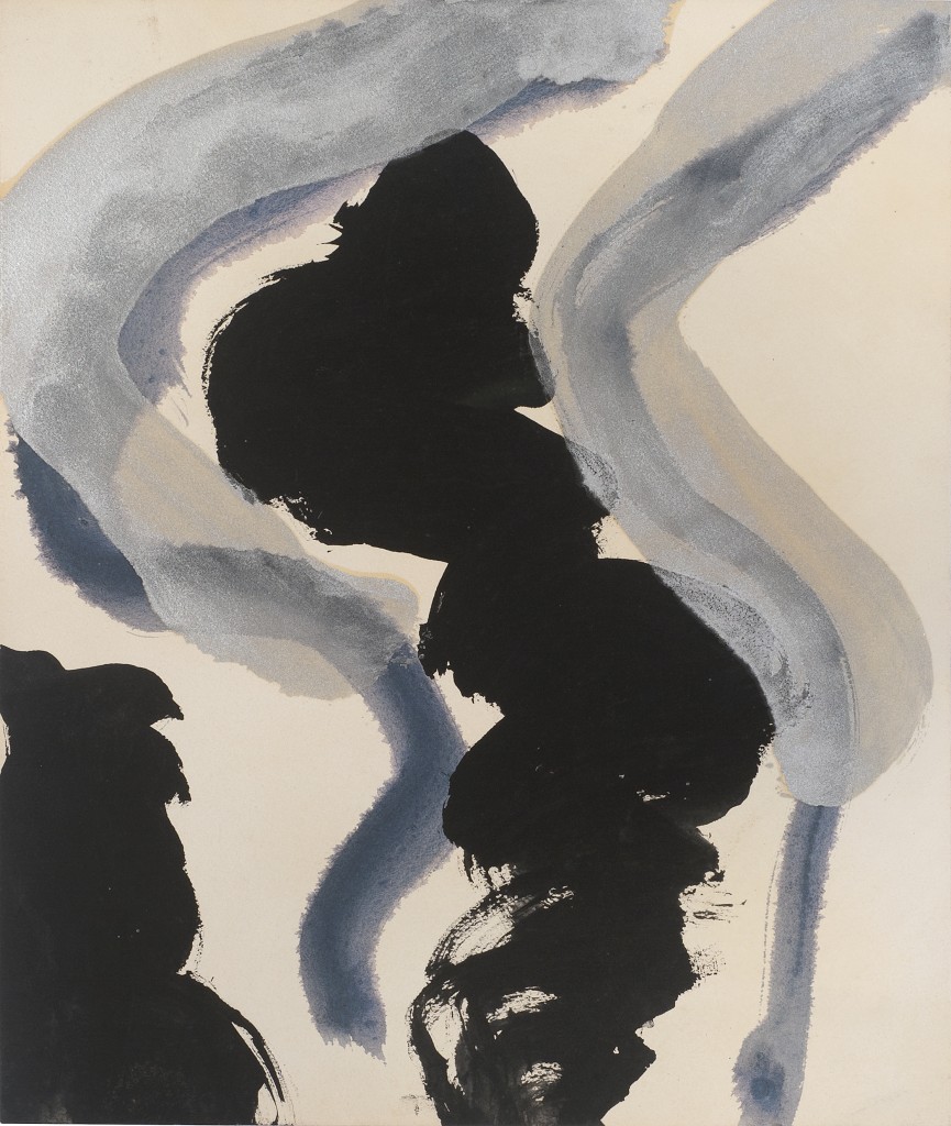Kimber Smith, Sans titre (10), 1957, encre et peinture acrylique sur papier, 37,7 x 31,8 cm, courtesy Galerie Jean Fournier